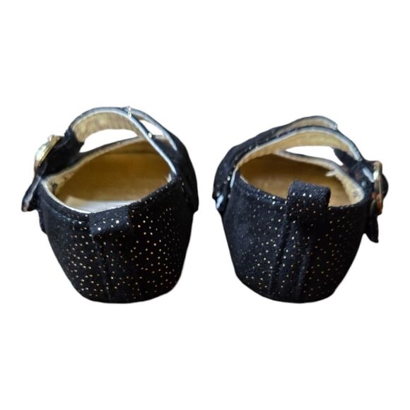 Carter's Glitter Mary Jane Crib Shoes Baby Girl 0-3M Newborn Black Formal Dressy - Picture 7 of 10